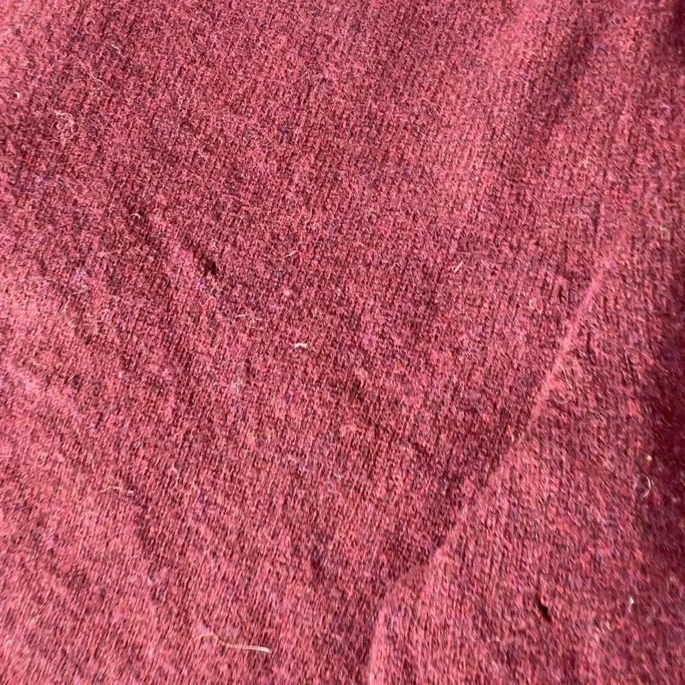 Banana Republic Sweater Mens S Burgundy Quarter Zip Merino Wool Elbow‎ Patches
